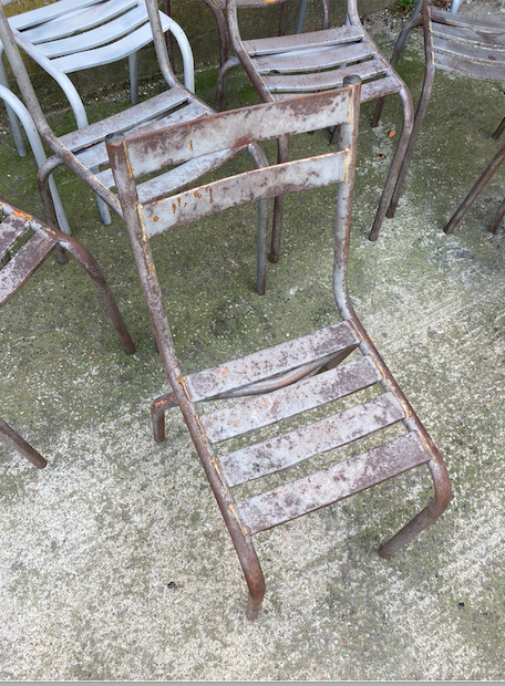 14 metal bistro chairs
