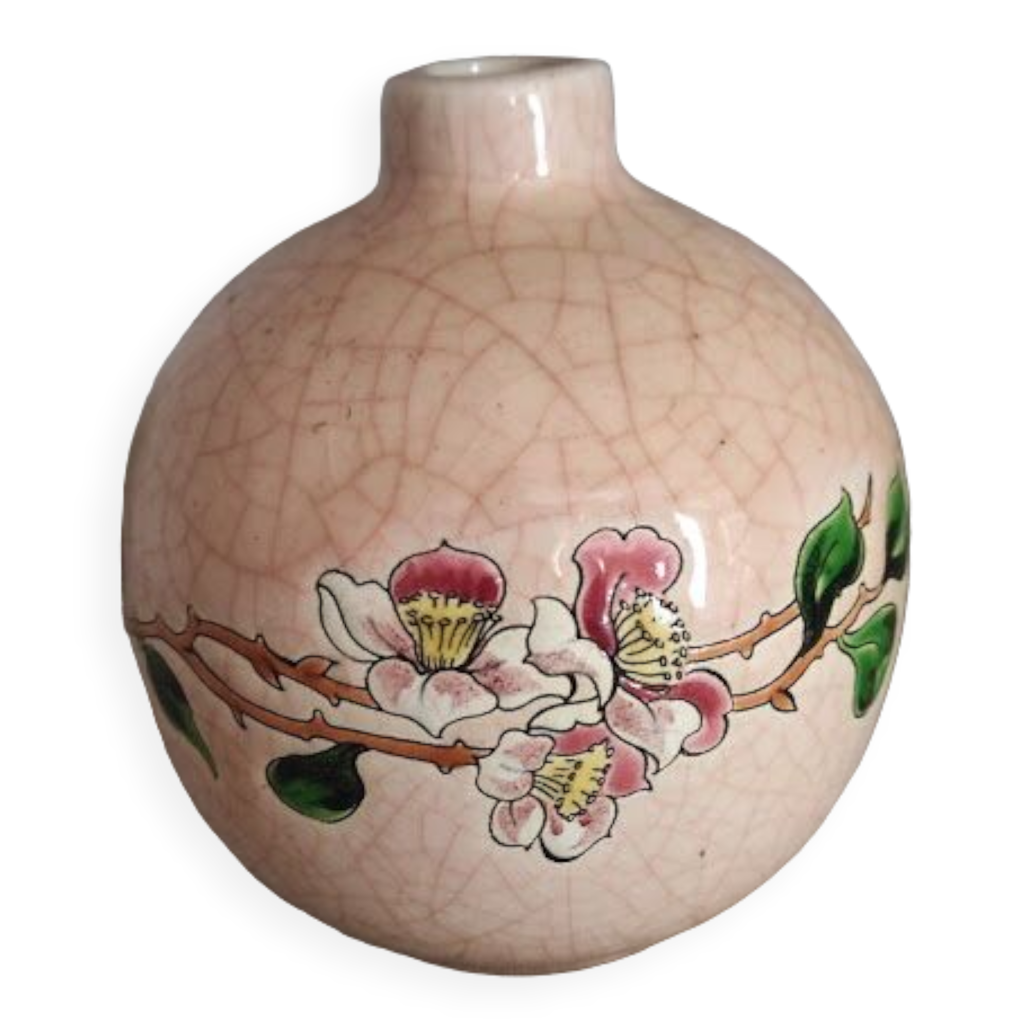 Longwy Enamel ball vase