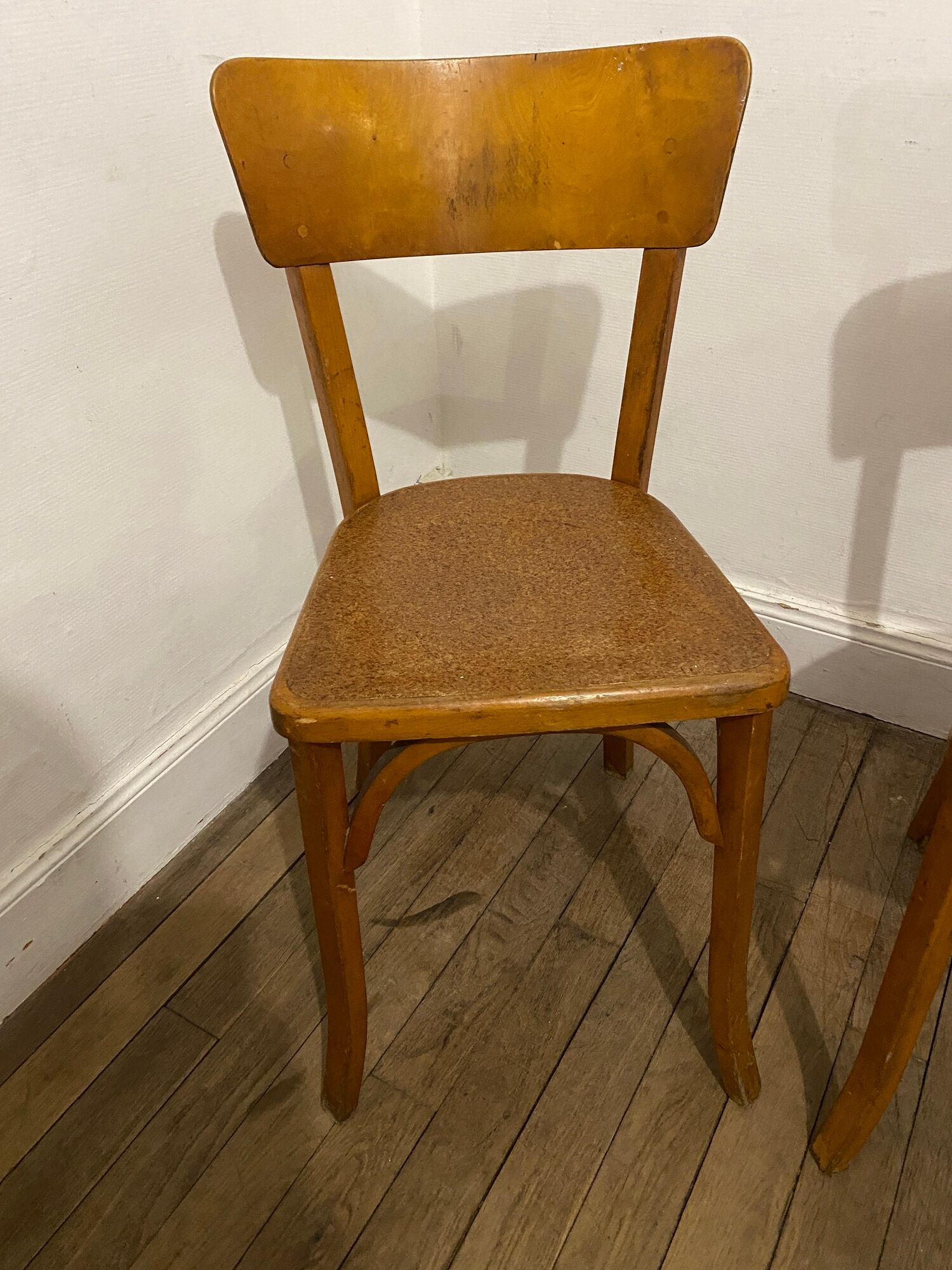 Baumann Pair of authentic chairs bistro chair Parisian furniture
