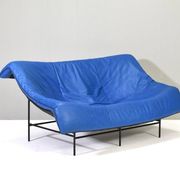 Butterfly sofa in leather by Gerard Van Den Berg for Montis, Netherlands, 1980s