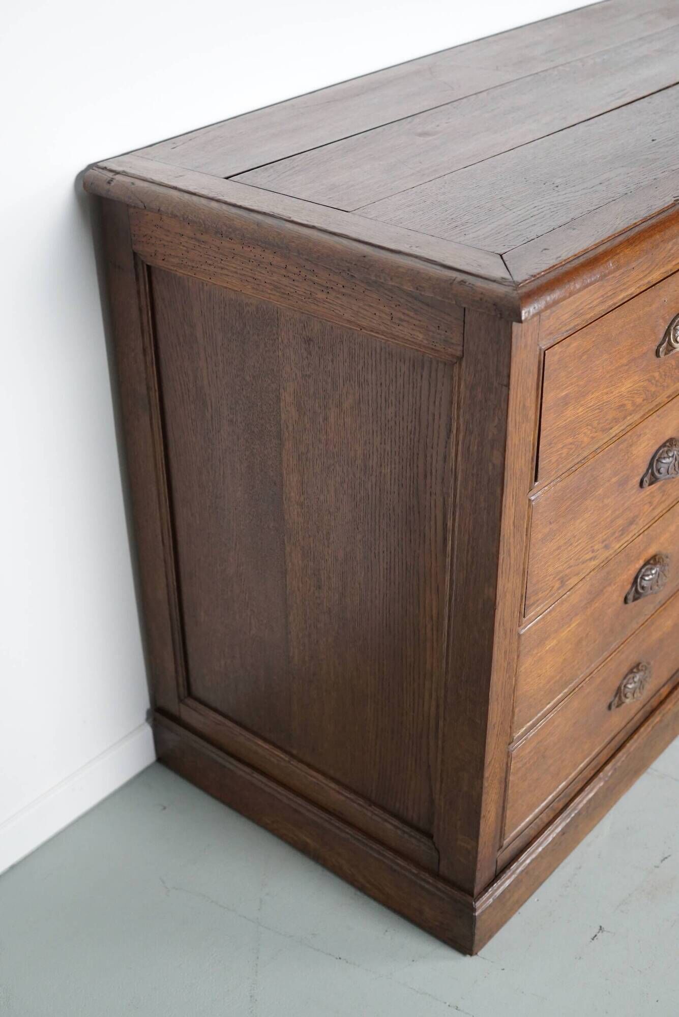 Antique Oak Apothecary / Filing Cabinet, France, 19th Century
