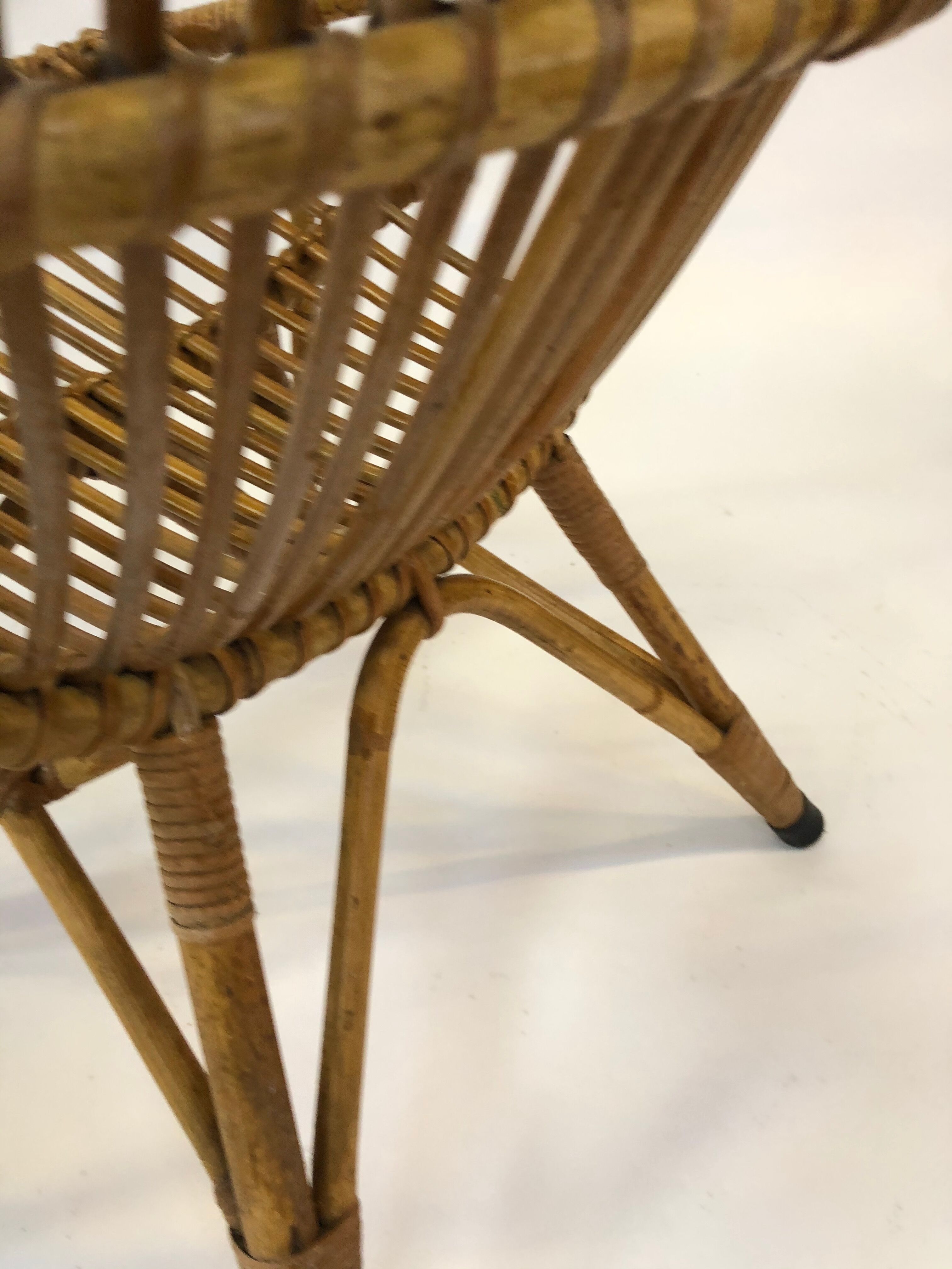 Rattan armchair by Rohe Noordwolde, 1960