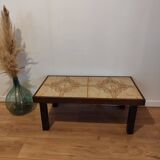Vintage coffee table in ceramic and wood