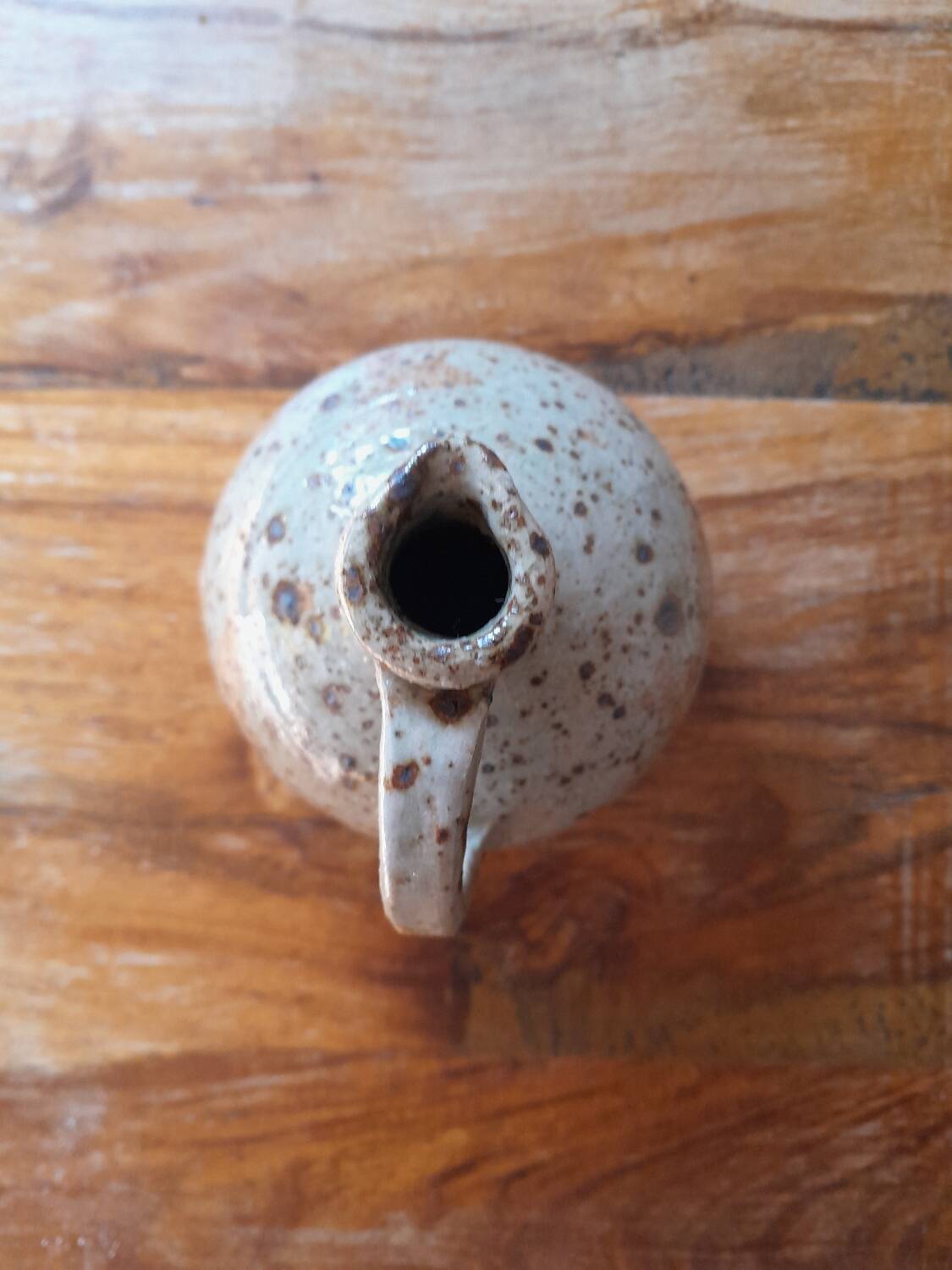 Pitcher, signed pyrite stoneware vase