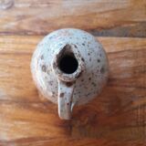 Pitcher, signed pyrite stoneware vase