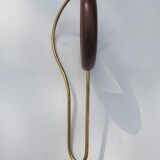 Scandinavian design magnifier wood and brass