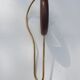 Scandinavian design magnifier wood and brass