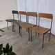 Set of 4 - Mix & Match Vintage Industrial Dining Chairs - 1970s Stol Kamnik