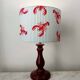 Lampe céramique abat-jour homard vintage