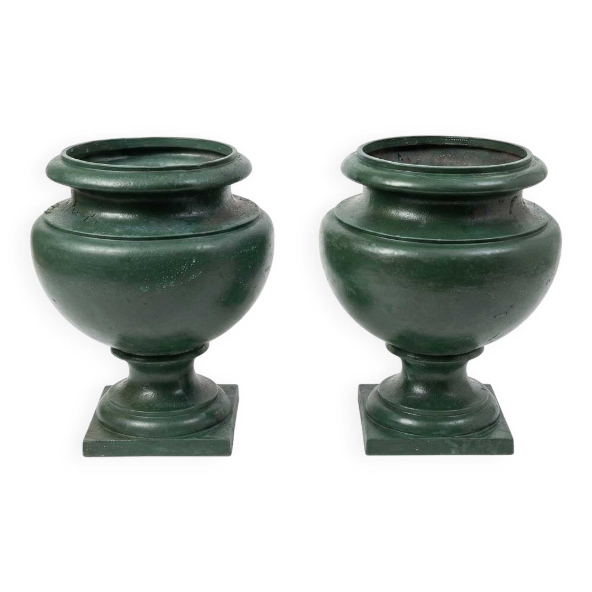Paire de vases medicis en fonte du XIXème