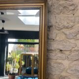 Mirror 228/47cm from the early 20th century, beveled glass.