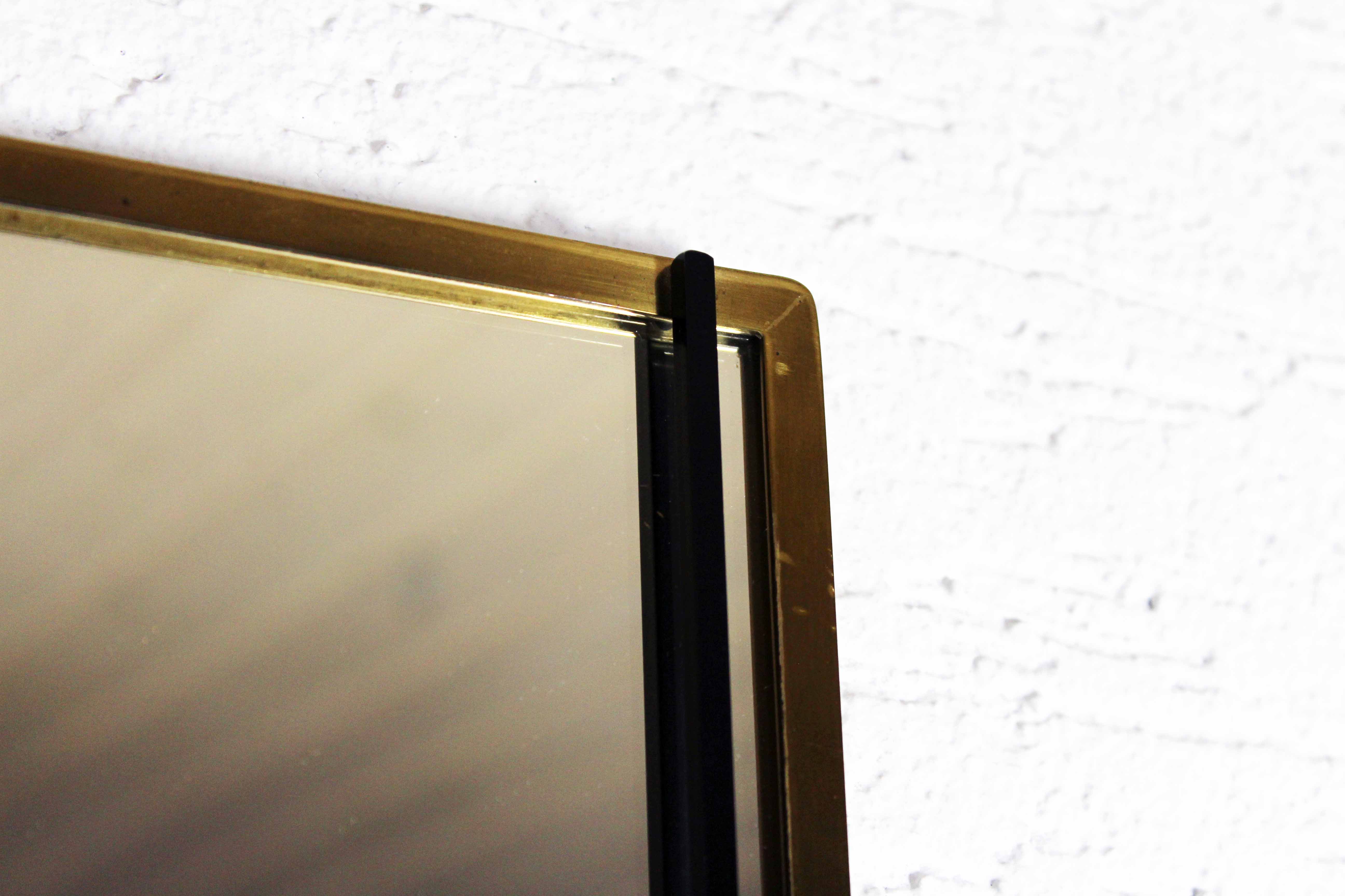 Vintage brass mirror, 45x29 cm
