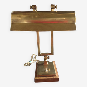 Lampe de bureau ancienne en laiton, vers 1940