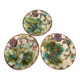 3 assiettes en barbotine