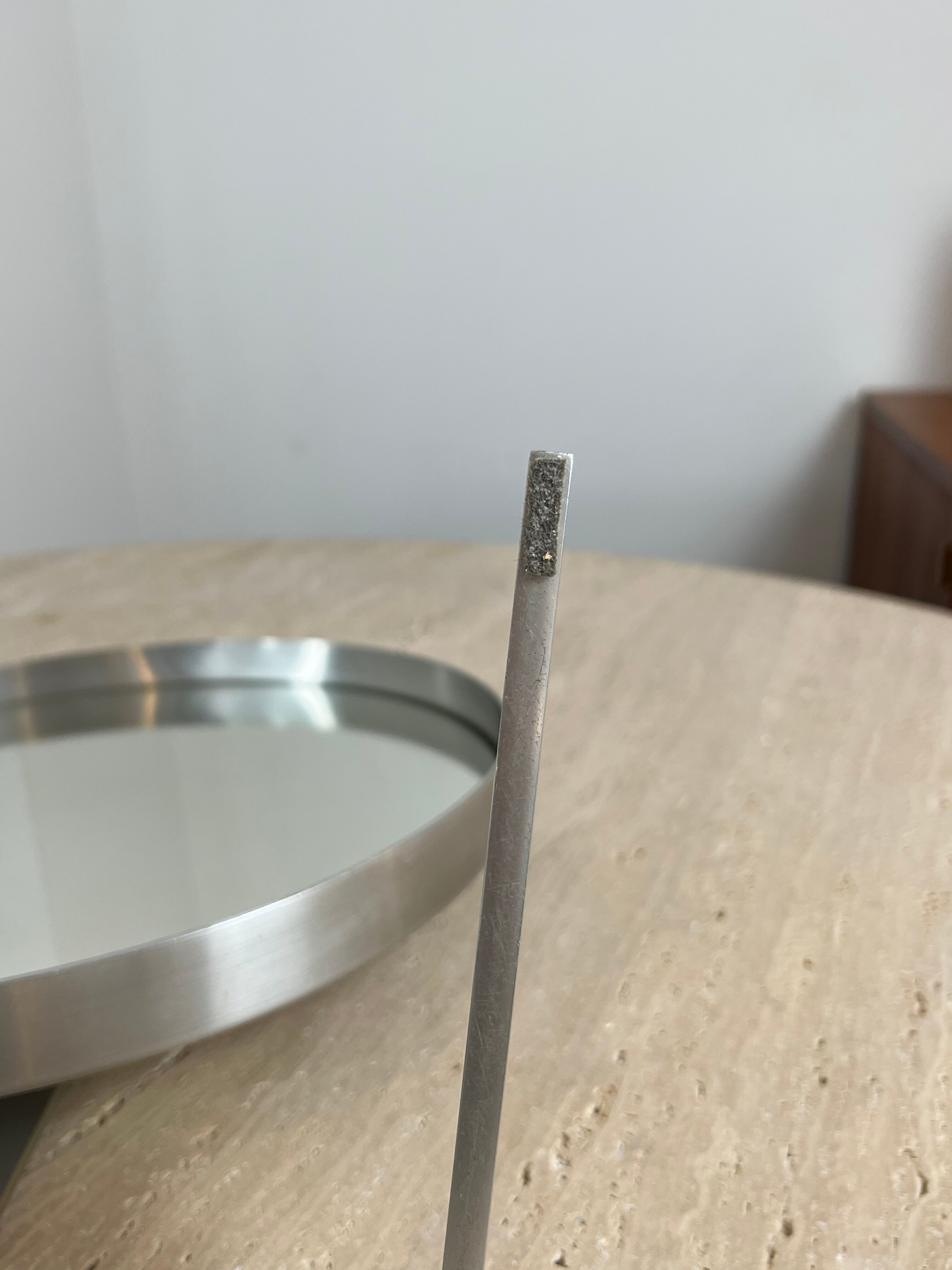 Circular mirror by Pierre Vandel France 70s 47x44cm