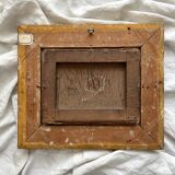 Old oil painting on canvas countryside landscape 19th