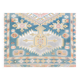 Vintage Kazak rug with geometric oriental motifs, 100% wool.