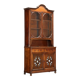 Antique double-bodied display cabinet with walnut drawers, Italy, 20th century.