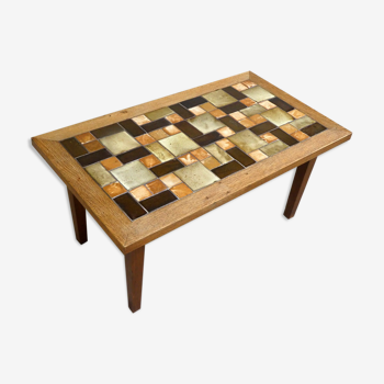 Oak and ceramic coffee table
