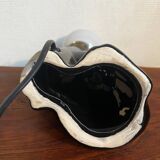 Cat lamp with opaline globe from the 80s