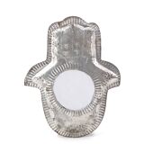 Moroccan metal mirror in the shape of a hand, 1970s