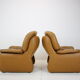 Fauteuils italiens cuir 1970s design