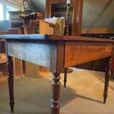 Walnut desk marquetry