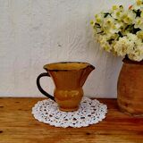 Vintage yellow ceramic pitcher