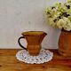 Vintage yellow ceramic pitcher
