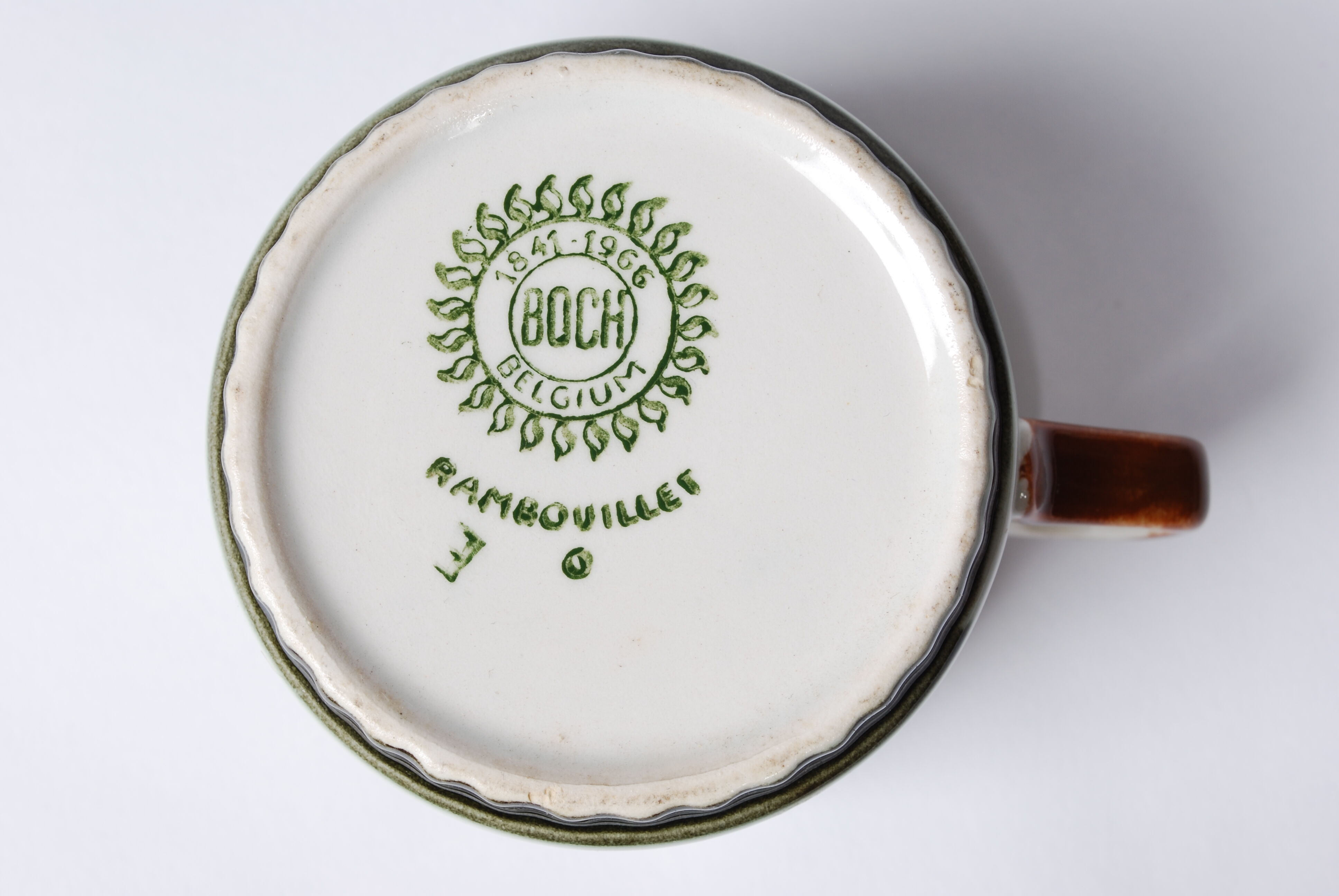 Coffee Set 1966 Rambouillet  Boch Freres S.A. , Set: 6 big plates 6 small plates, 5 cups, sugar pot,