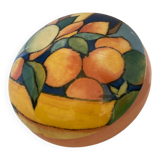 Limoges porcelain bonbonnière with a mango design.