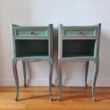 Pair of patinated bedside tables