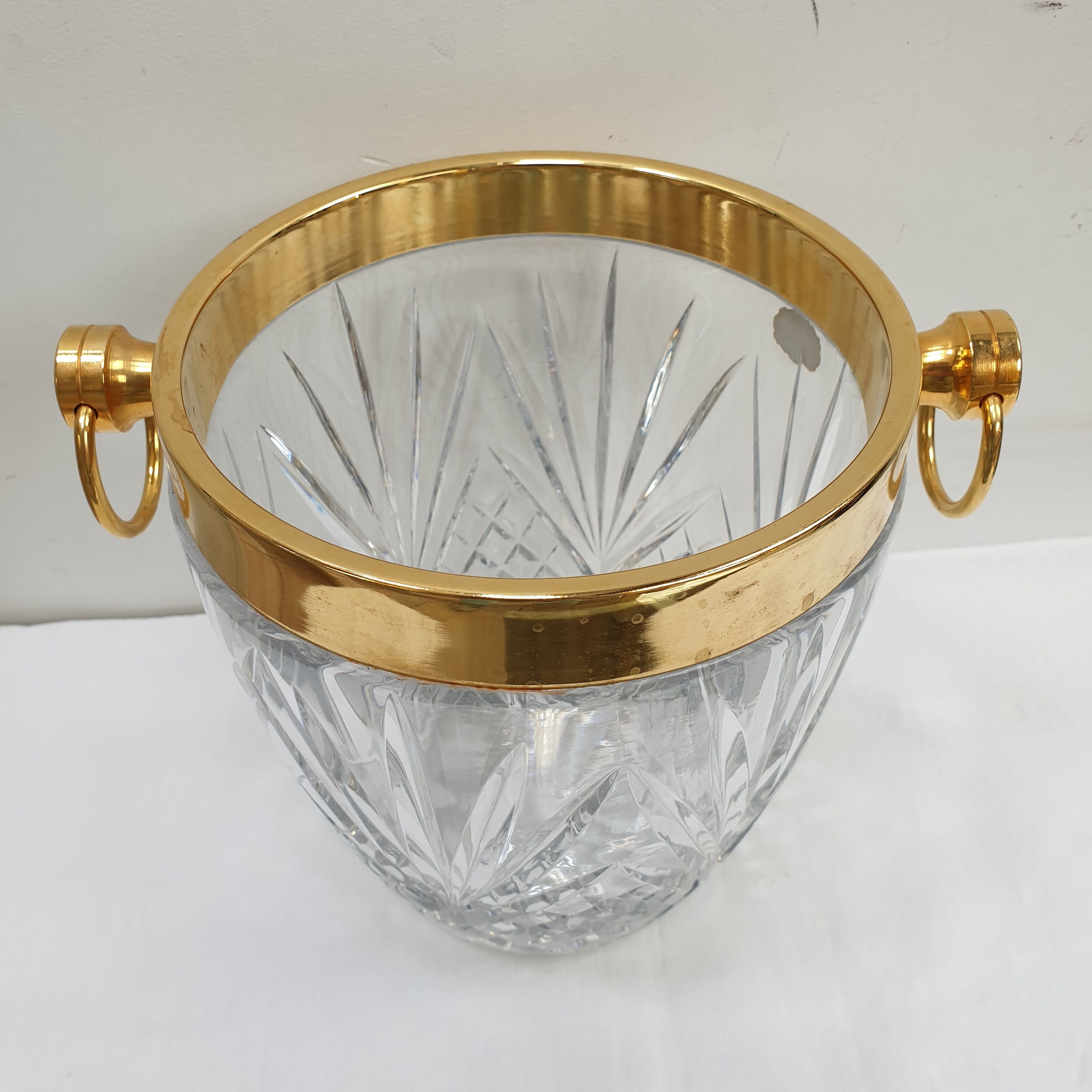 Seau à champagne en cristal taillé