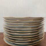 Hollow plates porcelain of Limoges with flower