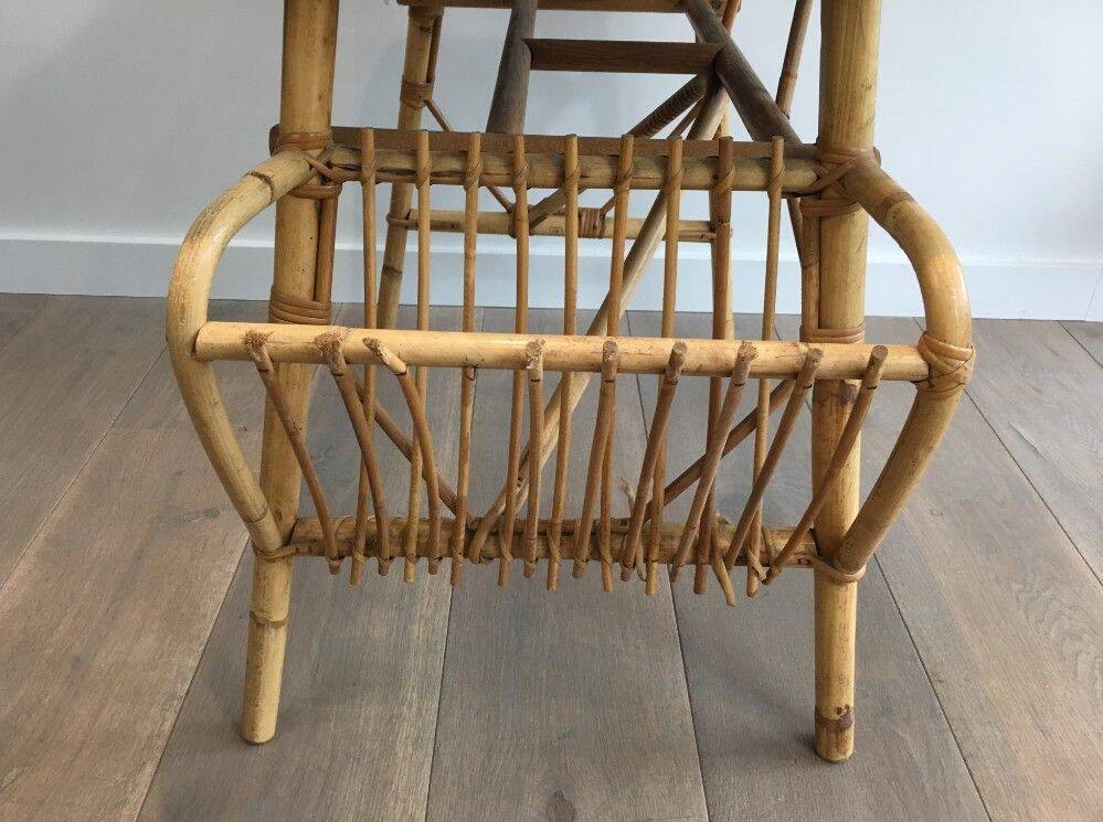 Rattan desk (a small chip on the magazine rack)