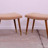 Paire de tabourets de style scandinave par Vyčítal et Sedláček, Tchécoslovaquie, années 1960