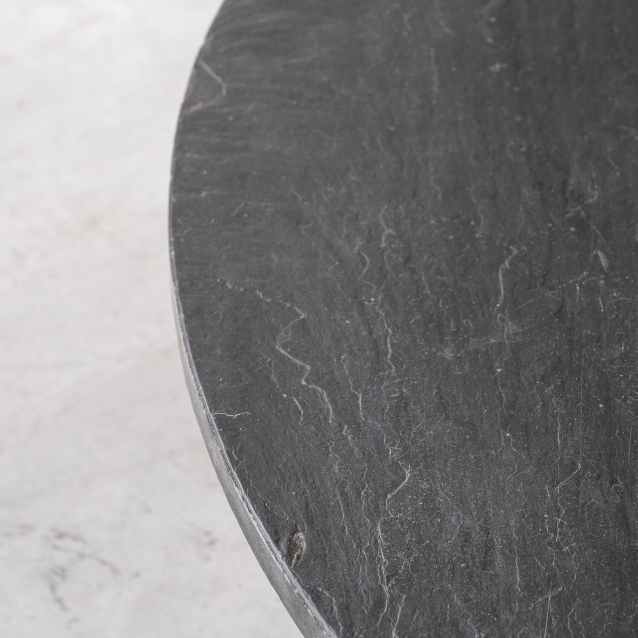 Slate and wood coffee table french mid-century