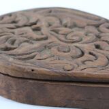 Carved wooden box