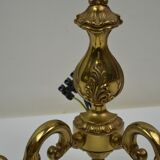 Pair of wall lamps with two lights in Louis XV style bronze