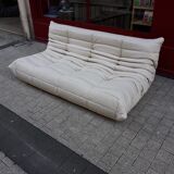 Togo beige wool sofa