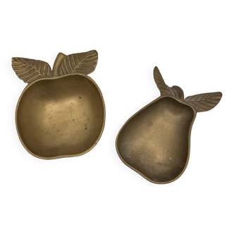 Poire et pomme laiton