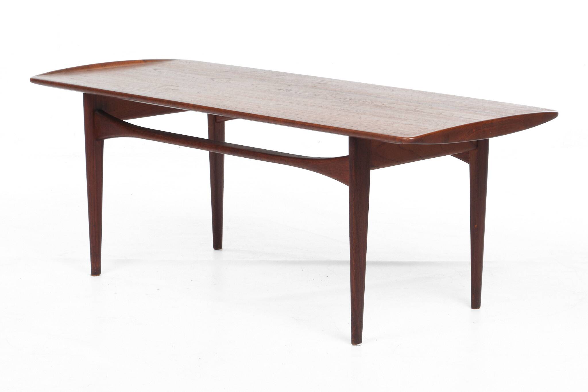 Tove Kindt-Larssen coffee table, vintage, solid teak, Denmark, 1960s.