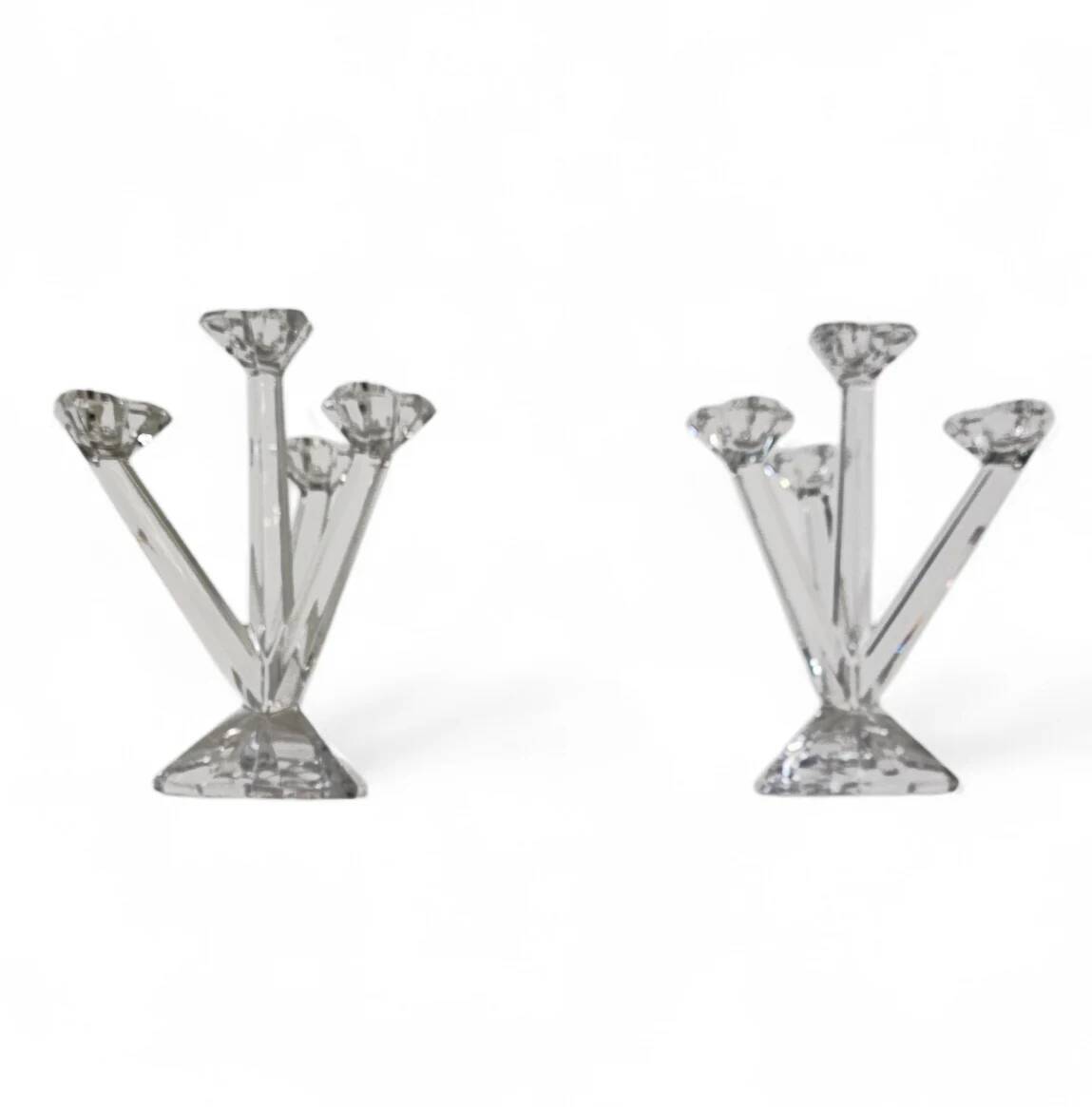 2 x four-armed candlesticks, Opera pattern by Villeroy & Boch, 1997-2001