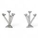 2 x four-armed candlesticks, Opera pattern by Villeroy & Boch, 1997-2001