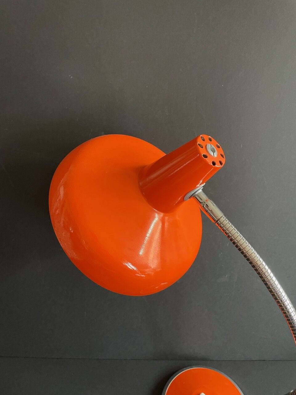 Orange desk lamp 70s