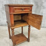 Antique bedside table sideboard with marble 40 x 77 cm