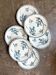 6 flat plates Lunéville in blue ironstone, "Tulip" service