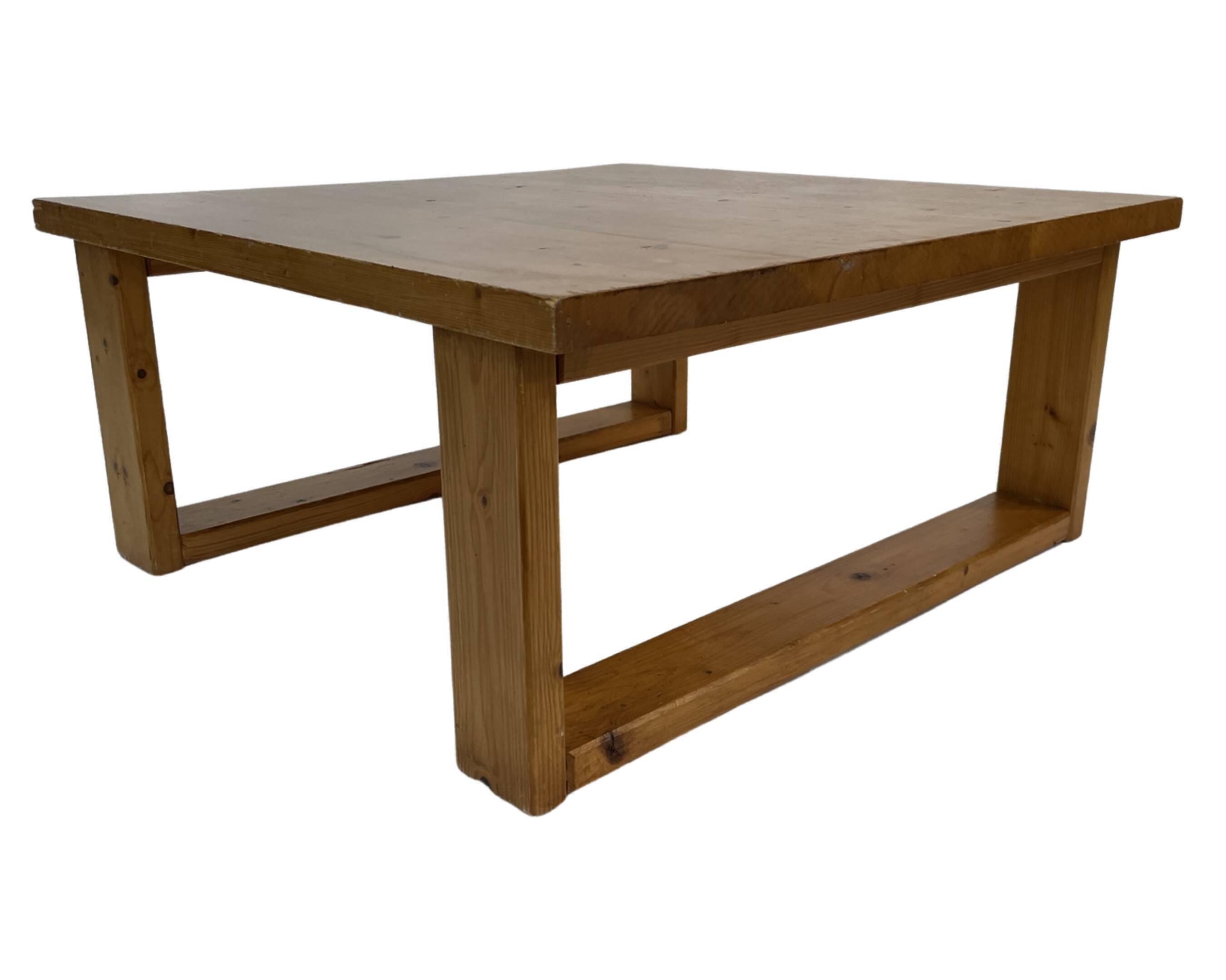 Vintage coffee table pinewood minimalist 1960s