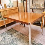 Table à manger design bois et inox