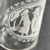 BOTTLES Engraved Glass and VINTAGE Wood